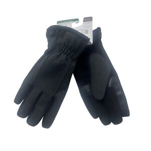 Isotoner Mens Large Black SmartDri Gloves‎ Eco Comfort NEW
